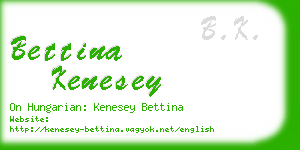 bettina kenesey business card